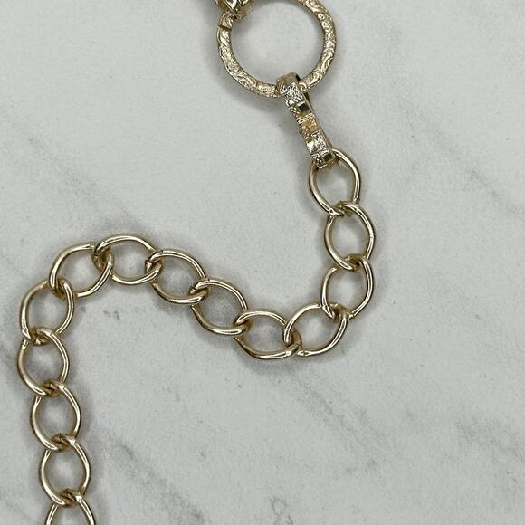 Gold Chain Link Belt XS/S โจ Lightweight Textured Metal Adjustable ๐ - Picture 10 of 12